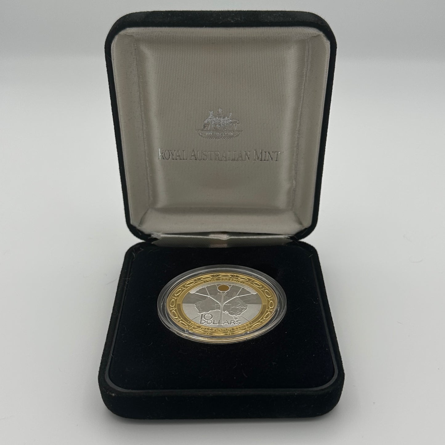 2000 Australia The Present $10 Silver Proof Gold-Plated Millennium Coin