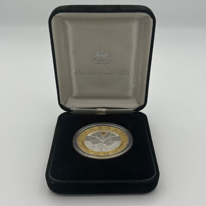 2000 Australia The Present $10 Silver Proof Gold-Plated Millennium Coin