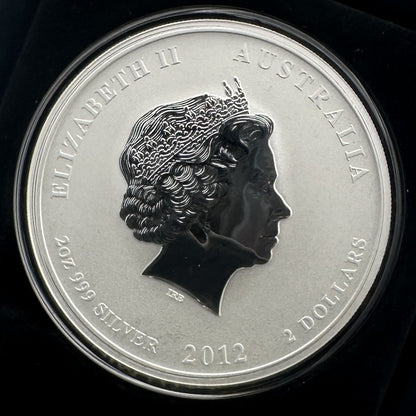 2012 Year Of The Dragon Coloured Silver 2oz ANDA Special
