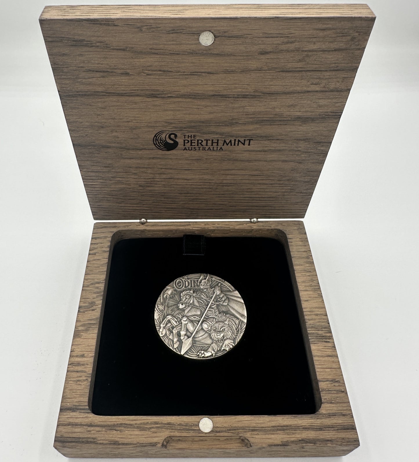 2016 Norse Gods Odin 2oz Silver High Relief Antiqued Coin