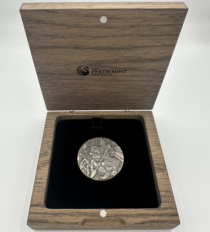 2016 Norse Gods Odin 2oz Silver High Relief Antiqued Coin
