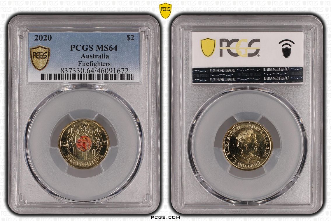 2020 $2 Firefighters PCGS MS64