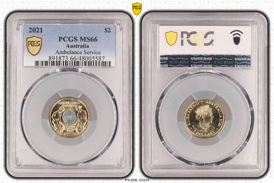 2021 $2 Ambulance Service PCGS MS66