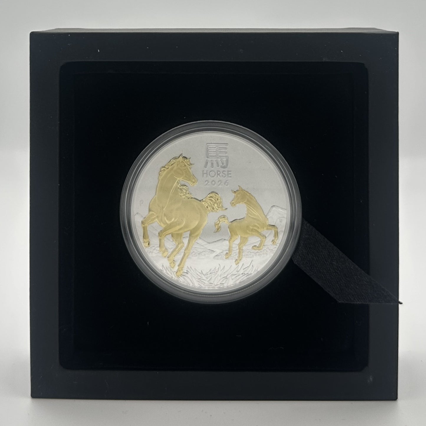 2026 Australia Year of the Horse 1oz Silver Gilded Coin - Perth Mint