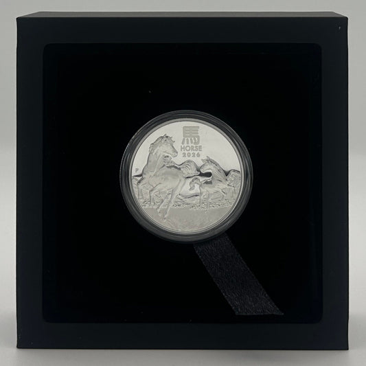 2026 Australia Year of the Horse 1oz Silver Proof High Relief Coin - Perth Mint