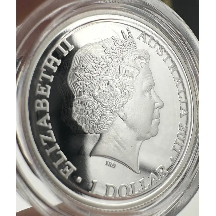 2011 Australia Kangaroo at Sunset 1 Dollar Silver Proof Coin