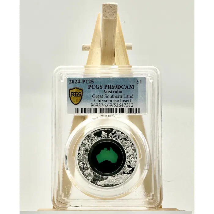 2024 Great Southern Land Chrysoprase Silver Proof 1oz PCGS PR69DCAM