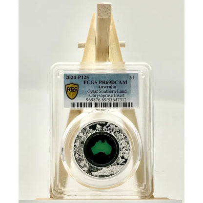 2024 Great Southern Land Chrysoprase Silver Proof 1oz PCGS PR69DCAM