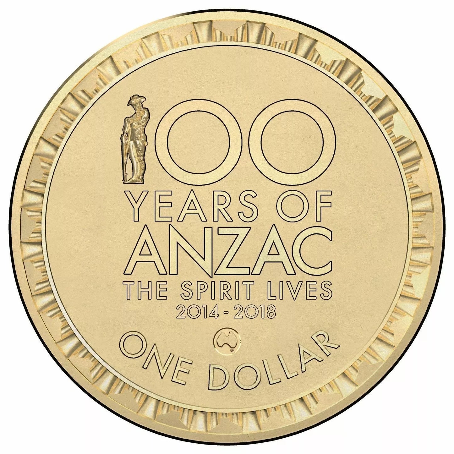 2016 Australia The Spirit Lives Across Australia Counterstamp 1 Dollar Coin