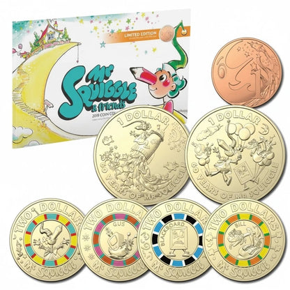 2019 Mr Squiggle & Friends Coin Collection Uncirculated